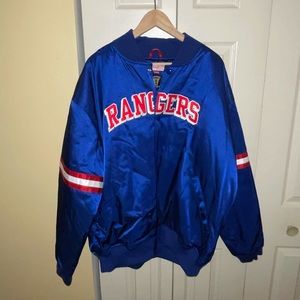 Rangers Mitchell & Ness Heavyweight Satin Jacket